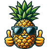 Cool Pineapple Fruity Summer Sunglasses