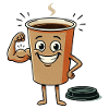 Energetic Coffee Cup Figure
