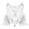 Nordischer Wolf Mandala - Wikinger Design