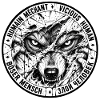 Loup Humain Méchant badge noir