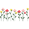 Herzblumen auf minimalem Schwarz