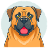Bullmastiff (portrait/comic)