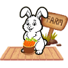Rabbit Vegetable Garden Cartoon Farmer
