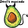 Avocado Demon Pop Cartoon