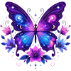 KosmosSchmetterling im Blütenkranz
