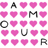 Pink Heart Grid Pattern