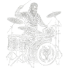 Ragnar Lodbrok plays drums