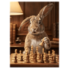 Rabbit playing chess