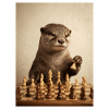 Otter playing chess