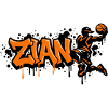 Zian Graffiti Dunk Orange