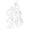 Skeleton plays double bass
