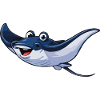 Happy Blue Ray Cartoon