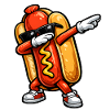Dabbing Hot Dog