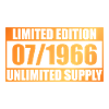 60e anniversaire Édition Limitée - ꝏ Approvisionnement 07/1966