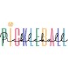 Pastel Rainbow Pickleball Player