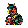 Pferd Comic Sommer