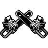 Crossed Chainsaws
