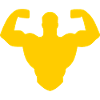 Bodybuilder Silhouette - Double Biceps Strength