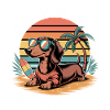 Beach Dachshund