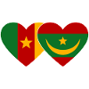 Cameroon Mauritania Flag Heart used