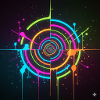 Neon Kreis Splatter