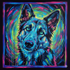 Neon-Wolfsblick