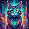 Neon cat