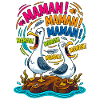 Mouettes Criant Maman Humour Mère