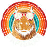 Capybara Retro Regenbogen Sonnenbrille