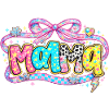 Mama-Geschenk: Retro Mama-Optik und Glitzer