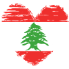 Flagge von Cedar Heart Libanon