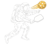 T-shirt Astronaute Pickleball