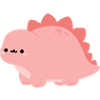 Süßer pinker Stegosaurus-Dino