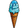 Blaues Eiscreme Cartoon Eiswaffel