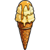 Karamelldrip EisKegel