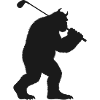Bigfoot , Golf-Monster - Golf Silhouette