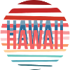 Hawaii retro sun