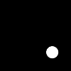 White circle on Black square 