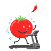 Tomato on treadmill
