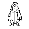 Geometric Penguin (black)
