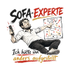 Sofa-Experte Strategie Humor