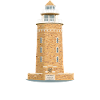 Leuchtturm Kolberg, Polen handgezeichnet