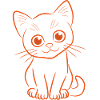 Kätzchen in Orange