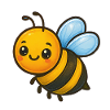 Sunny Bee Cartoon Charm