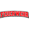 Feuerwehr Schriftzug Rot Weiß Outline