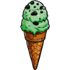 Minz-Schoko Eis-Kegel Cartoon