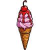Kirsche Erdbeere Eiscreme