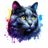 Motif du chat bleu russe