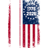 USA Flag Rust Style 1776–2026