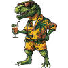 Dinosaur T-Rex Comic Summer